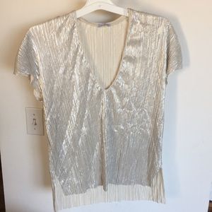 Zara silver shirt/top/blouse  size M
